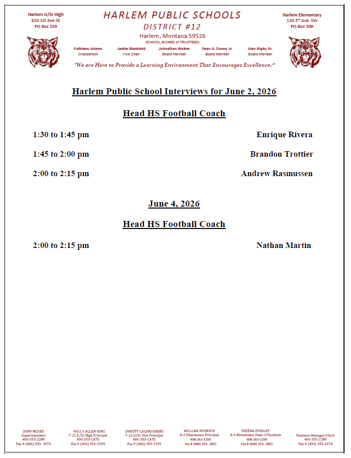 harlem public school interviews June 2, 2026