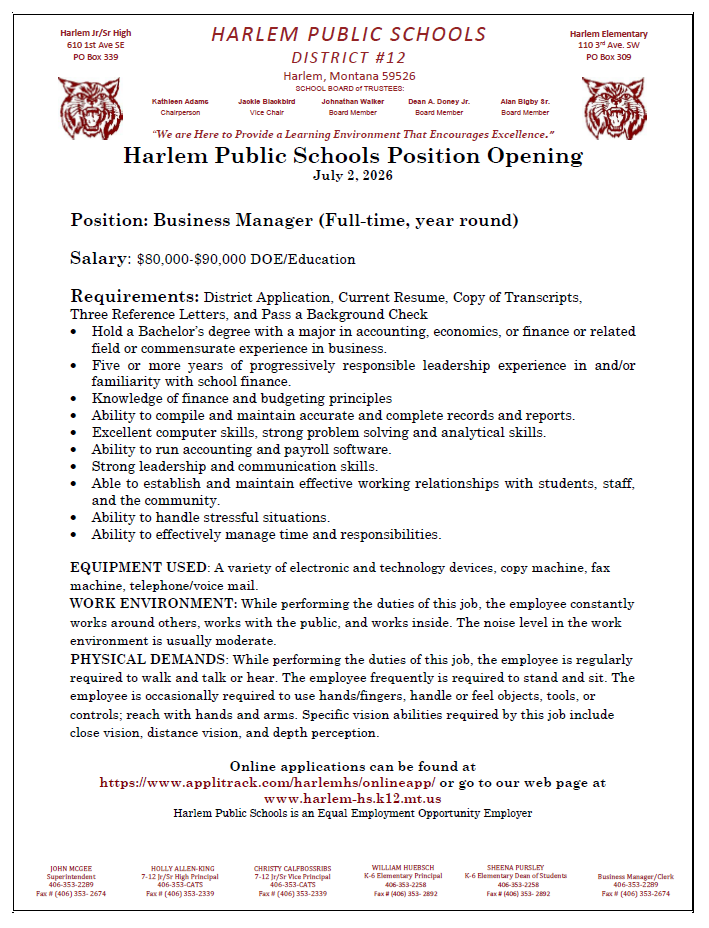 job position for business manager July 2, 2026
