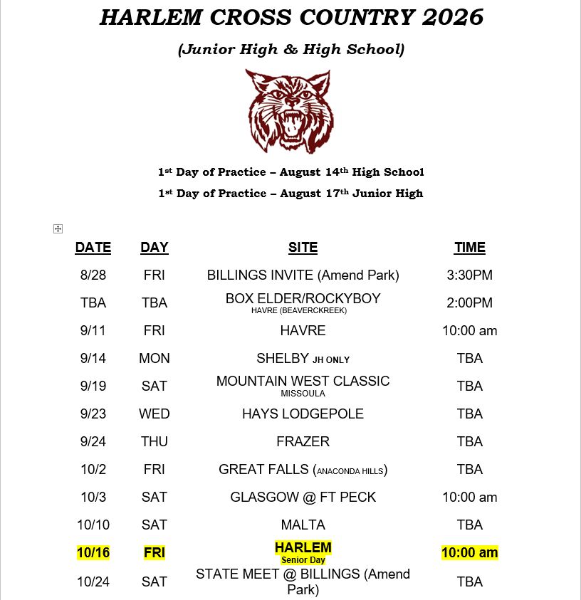 Schedule 
