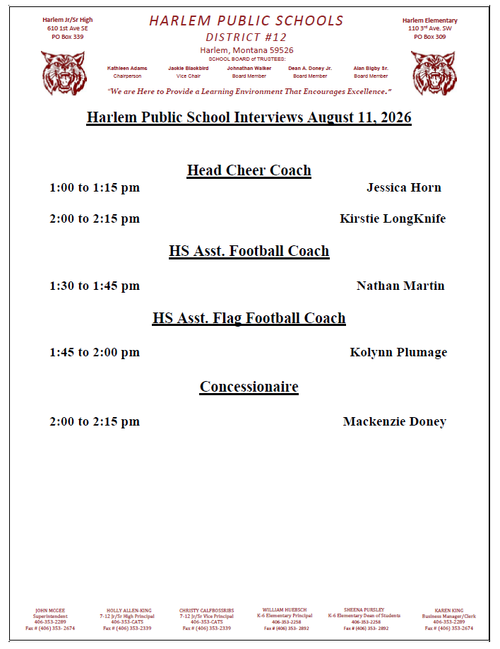 harlem public school interviews August 11, 2026