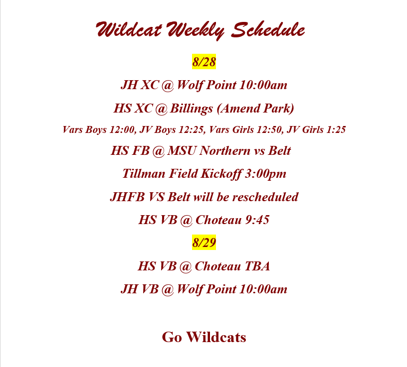 Schedule