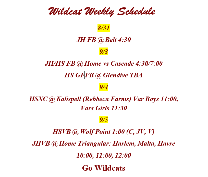 Schedule
