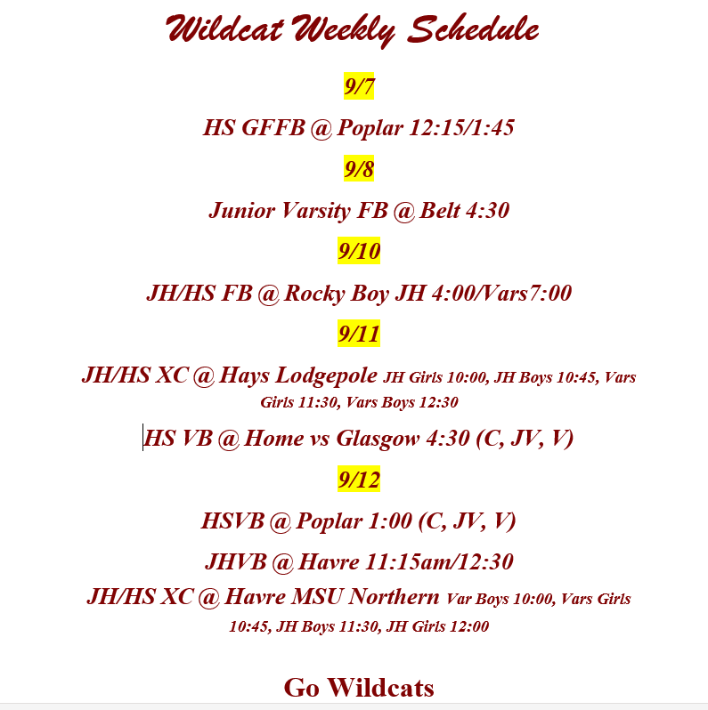 Schedule 