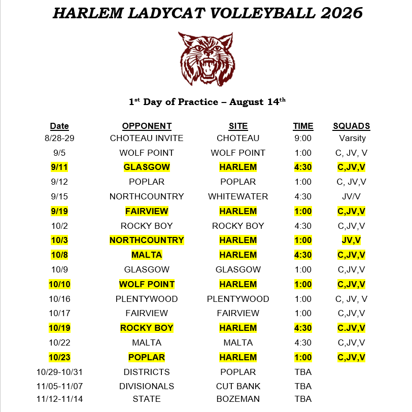 Updated Schedule 