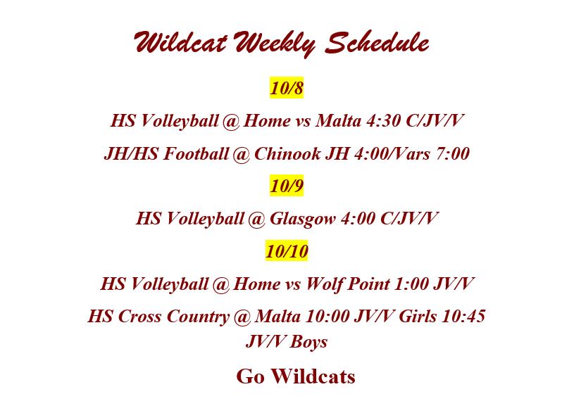 Weekly Schedule