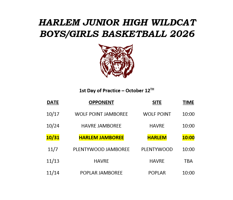 JH Basketball Schedule