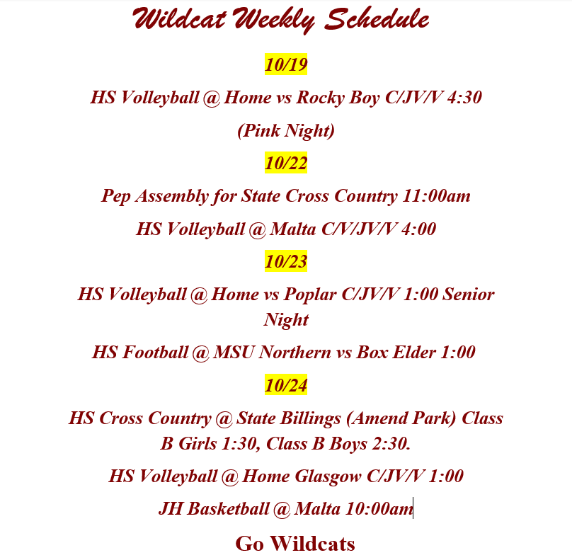 Schedule 