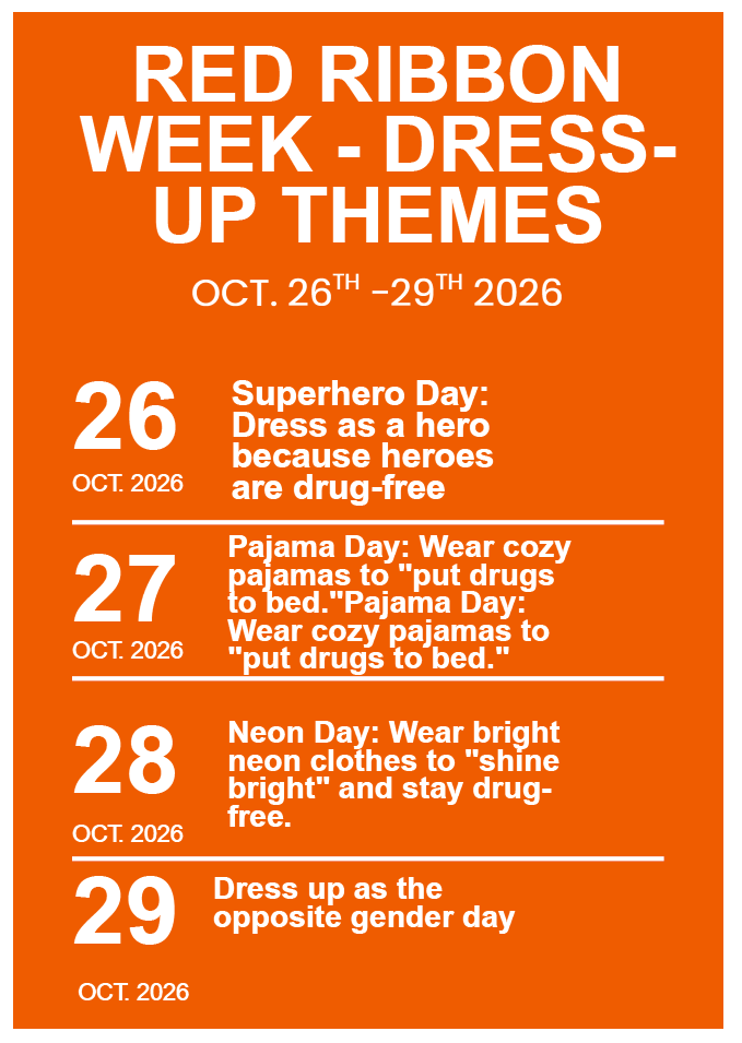 red ribbon week for jr/hs 