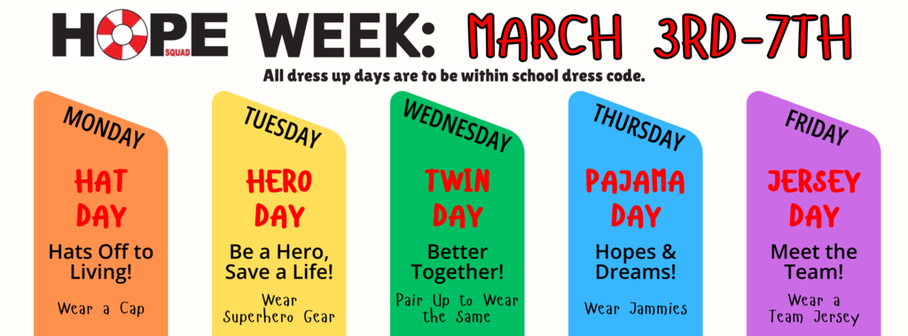 Hope Week Schedule