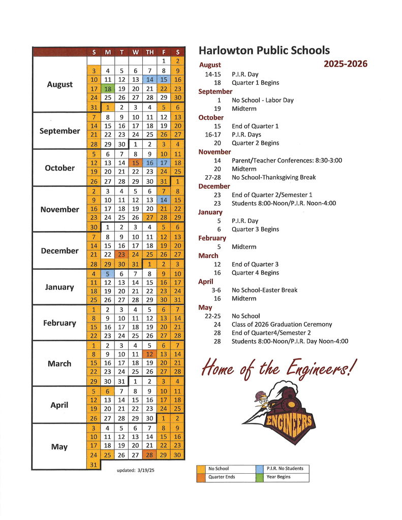 2025-2026 school calendar