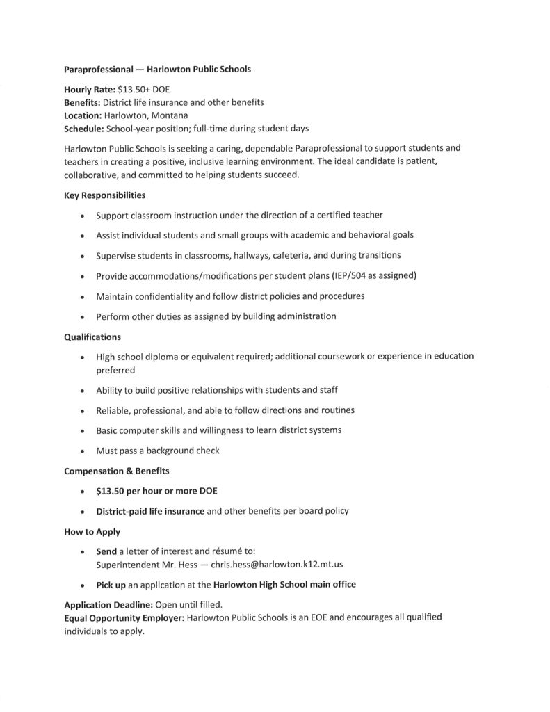 Job description