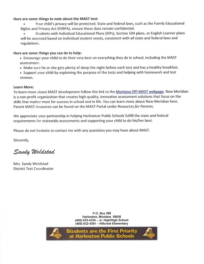 page two of letter