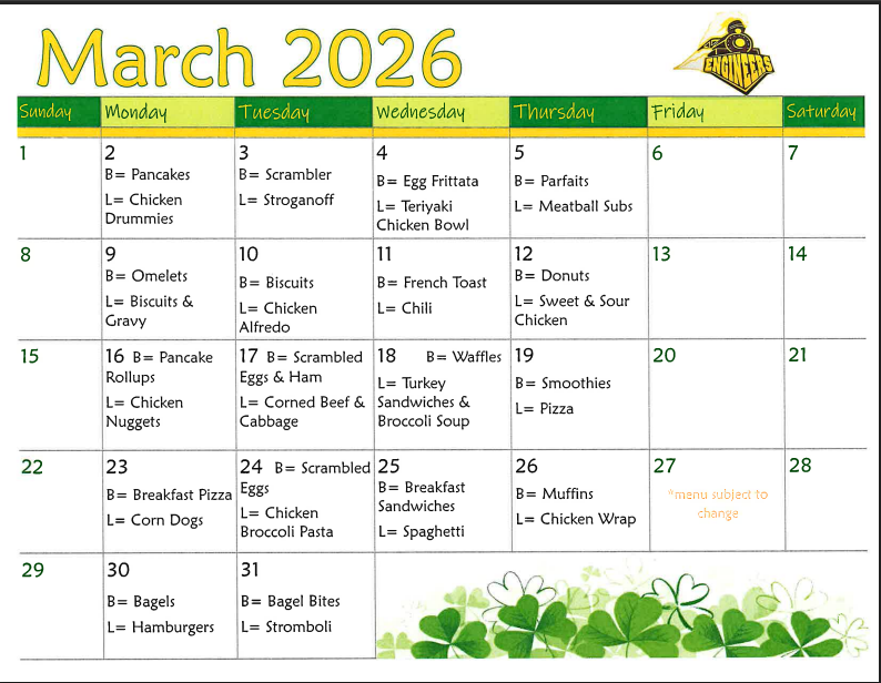 March Menu
