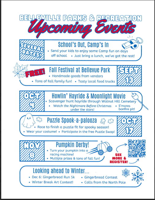 Belleville Parks and Recreation Upcoming Events