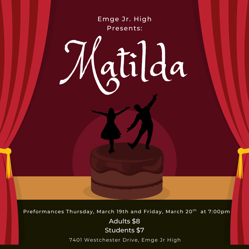 "Matilda" Spring Musical Flyer
