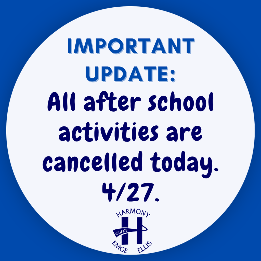 After School Activities Cancelled