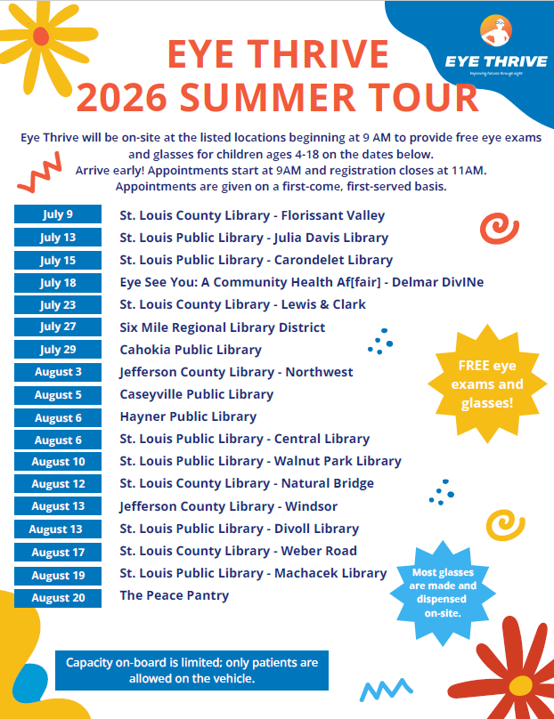 Eye Thrive Summer Location Dates