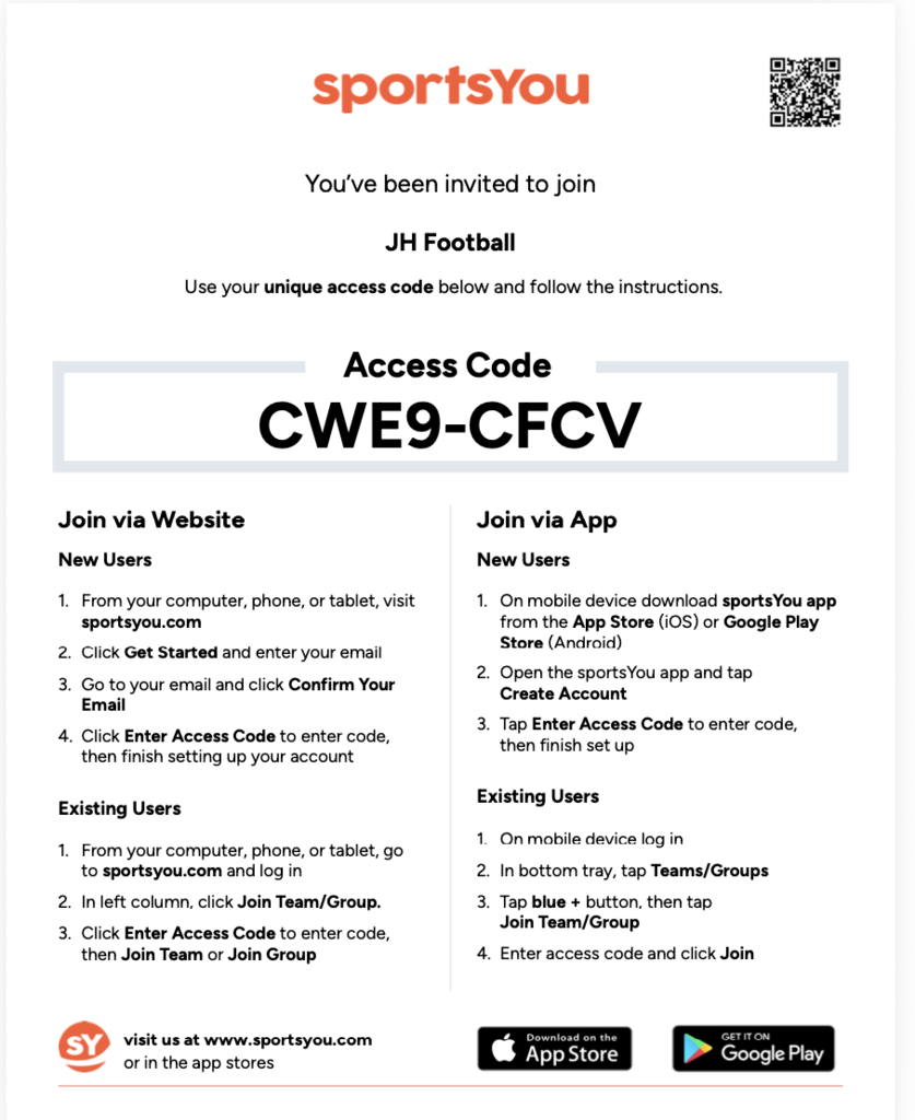 Co-Op Information for Jr. High Football with Northern Cambria. 