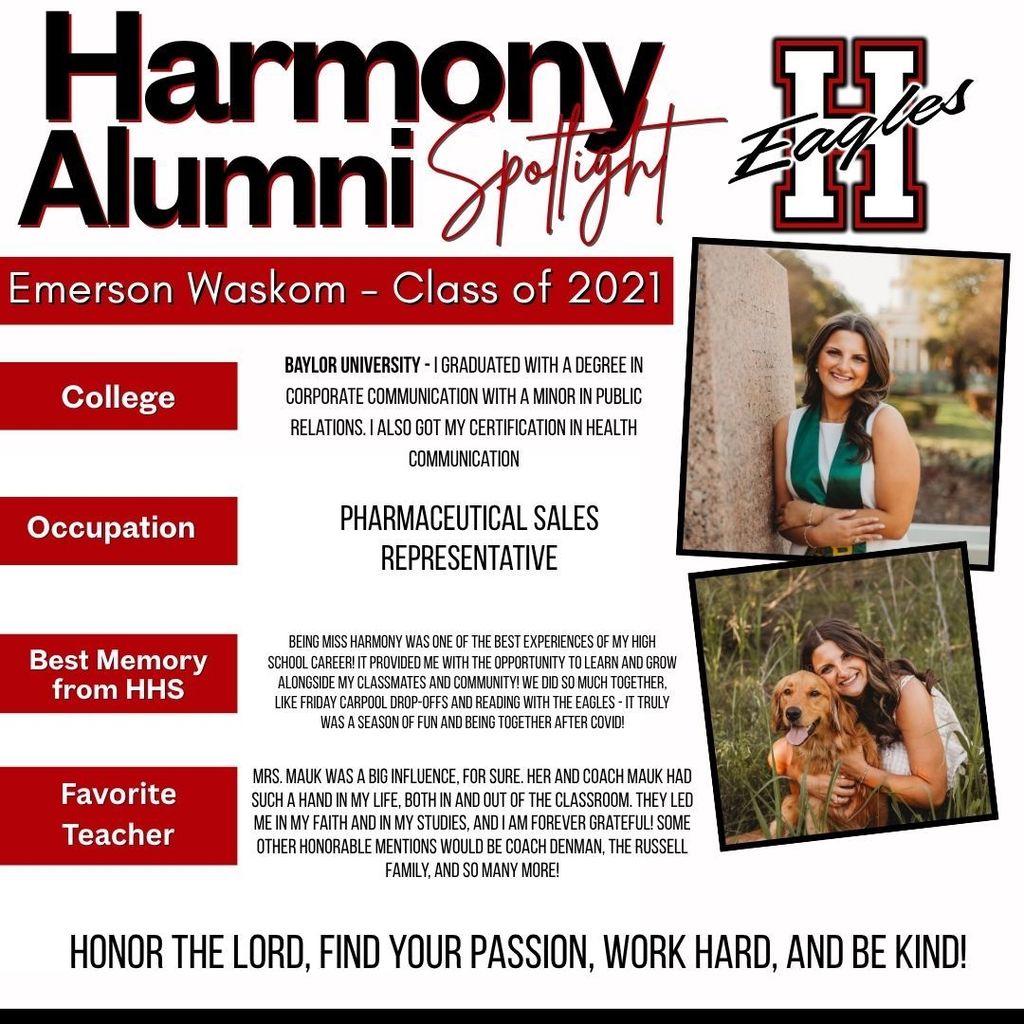 Emerson Waskom Harmony Alumni Spotlight