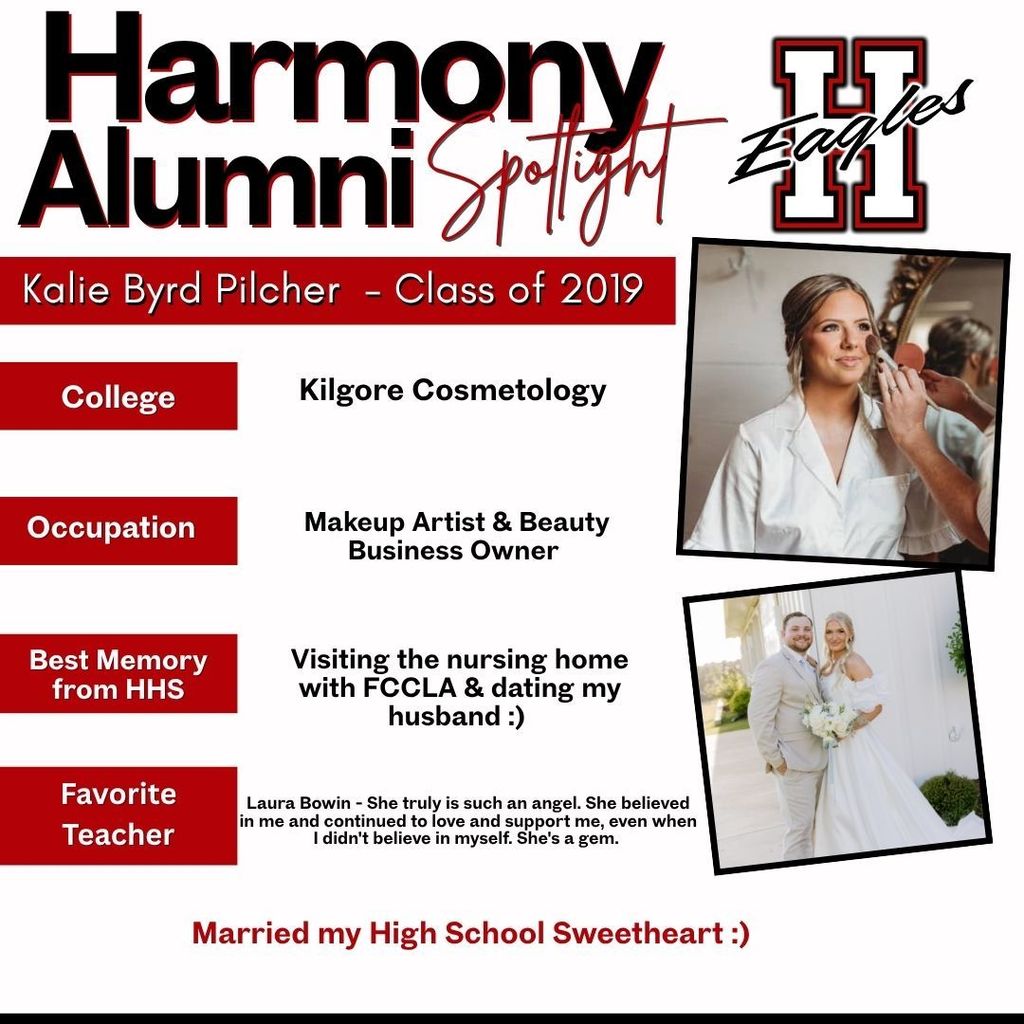 Kalie Pilcher Harmony Alumni Spotlight