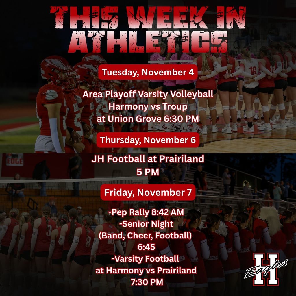 This Week in Athletics Schedule