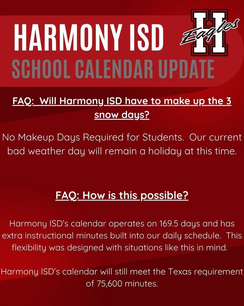 School Calendar Update