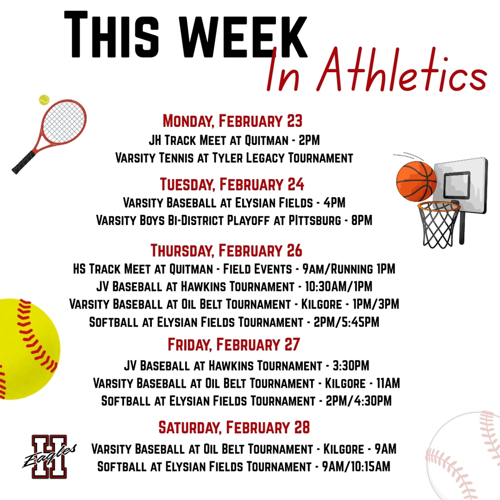 This Week in Athletics Schedule