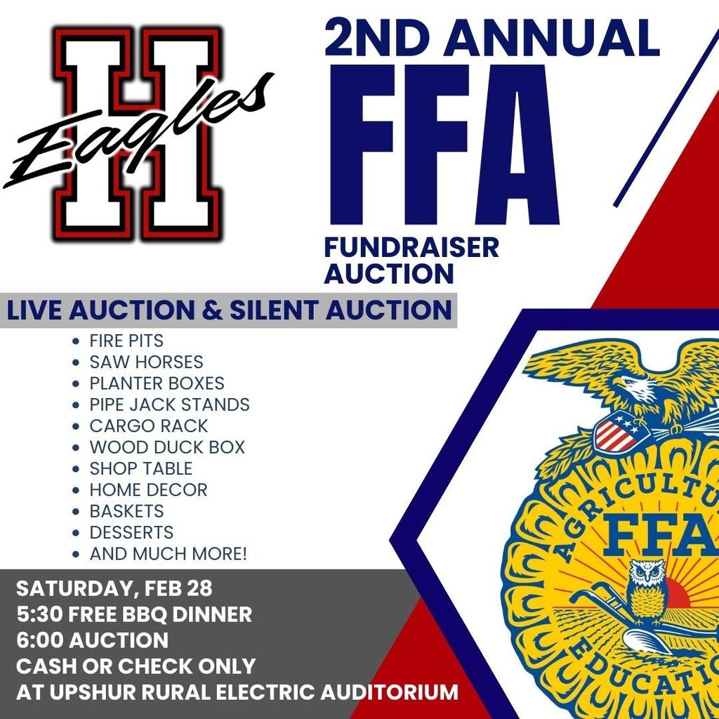 FFA AUCTION Feb 28 at Upshur Rural Auditorium