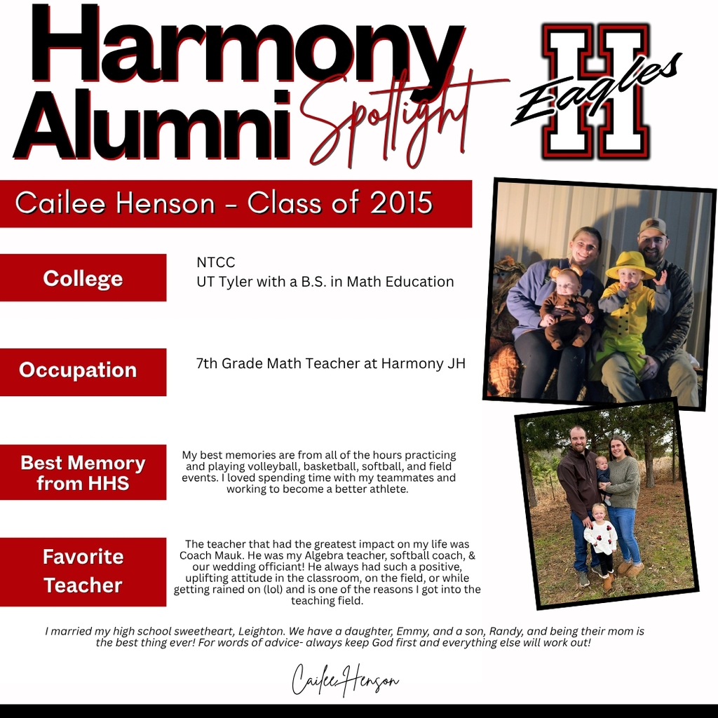 Cailee Henson Harmony Alumni Spotligt