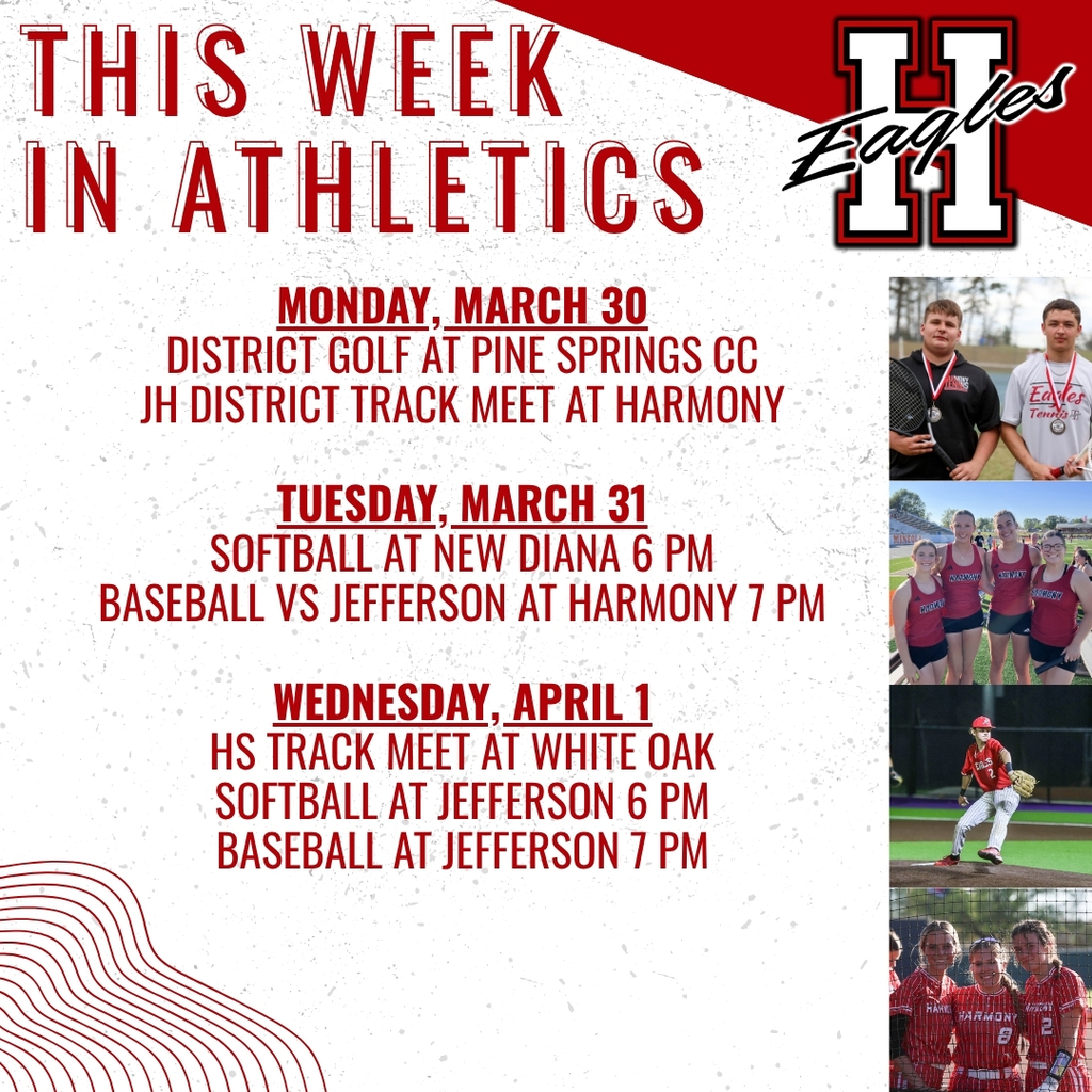 This Week in Athletics Schedule