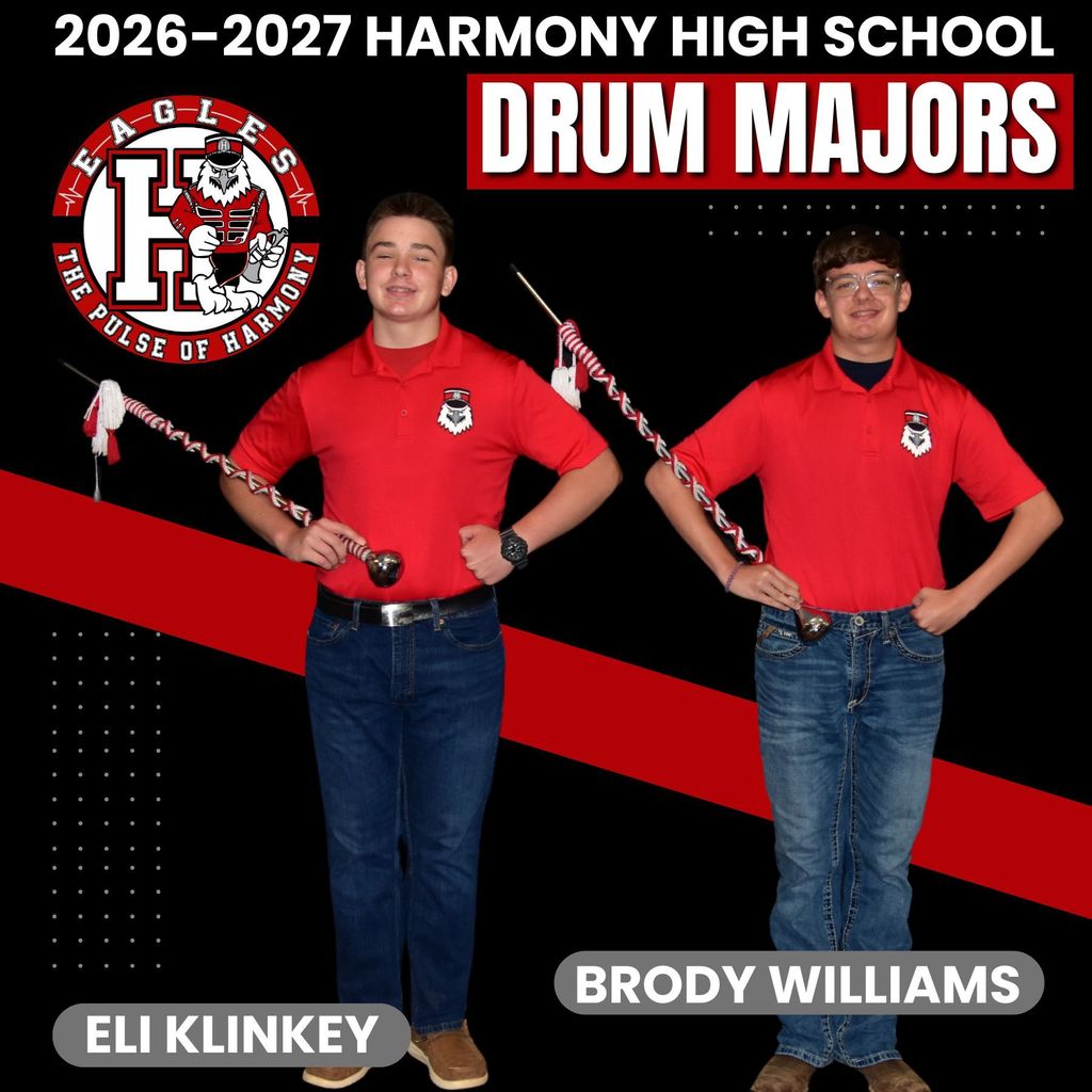 HHS 26-27 drum majors- Eli Klinkey and Brody Williams