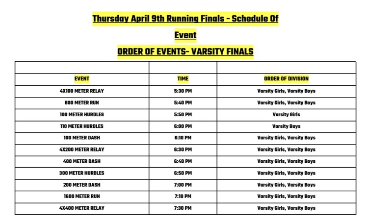 schedule