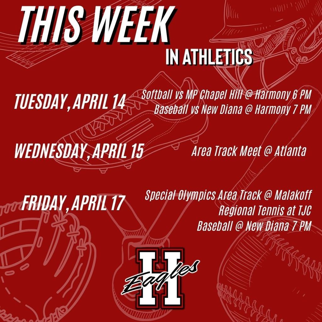 This Week in Athletics Schedule