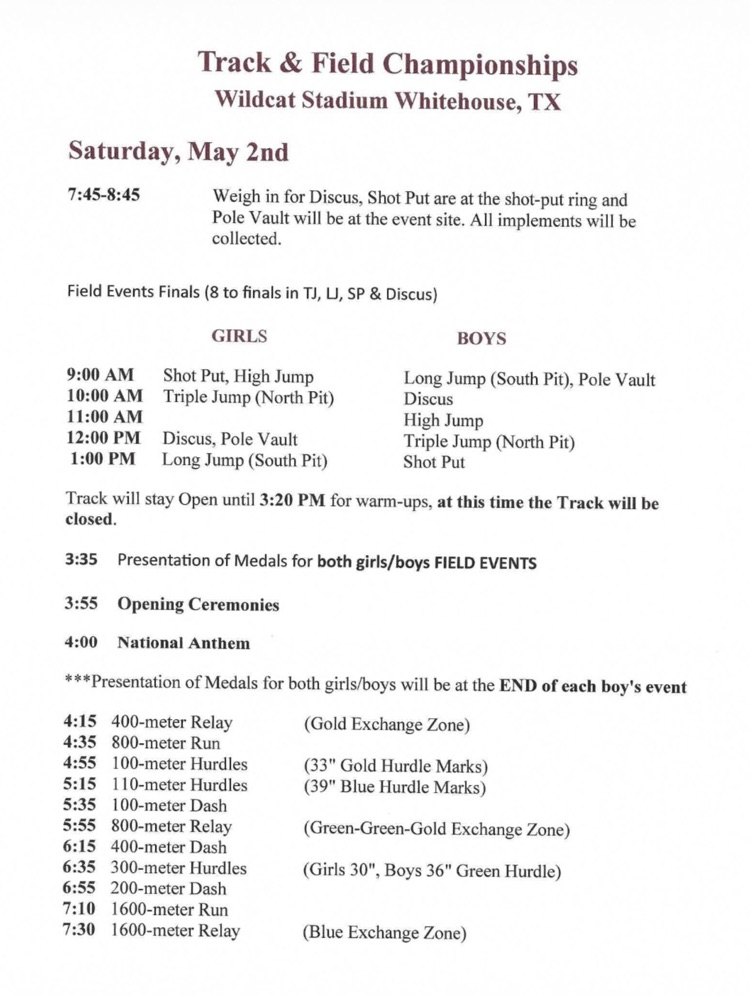 regional track meet