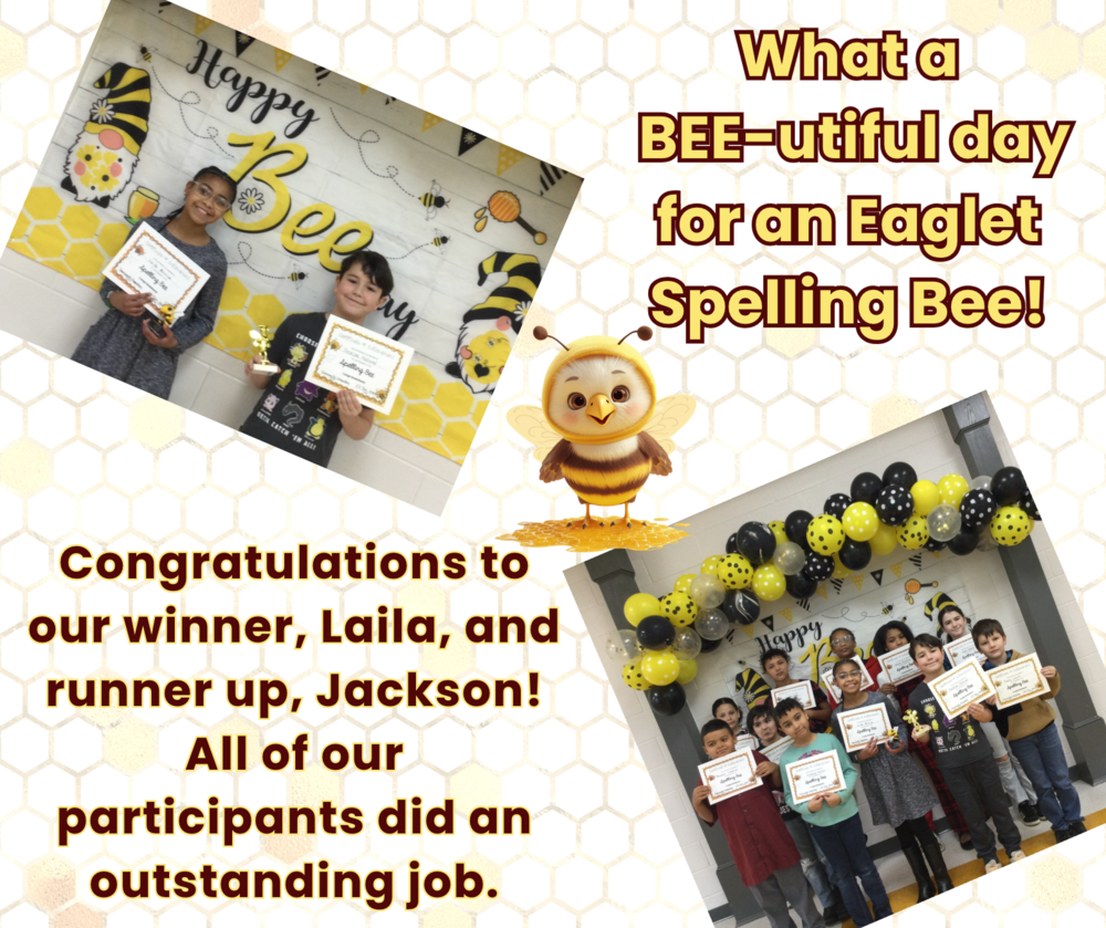 JES Spelling Bee image of winners and spellers.