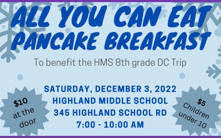 All you can east pancake breakfast