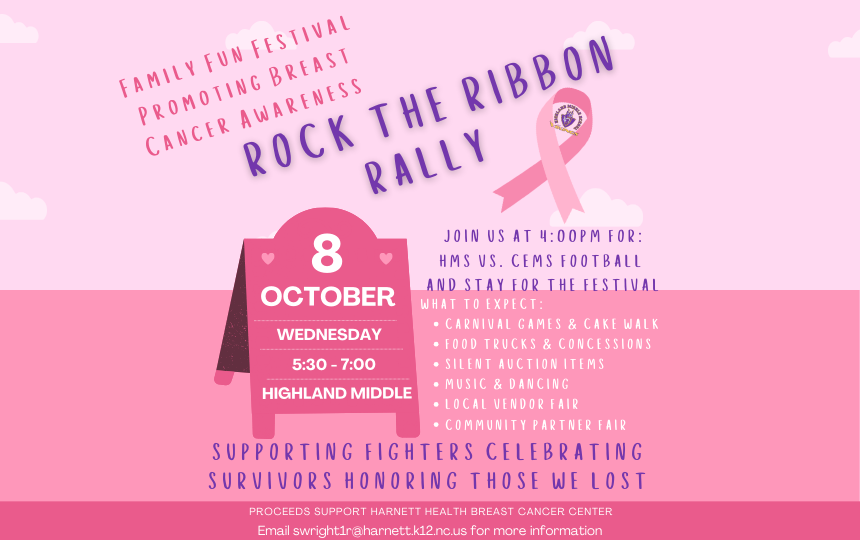 Rock the Ribbon Rally Flyer used for attention - All information can be found in the body of the post