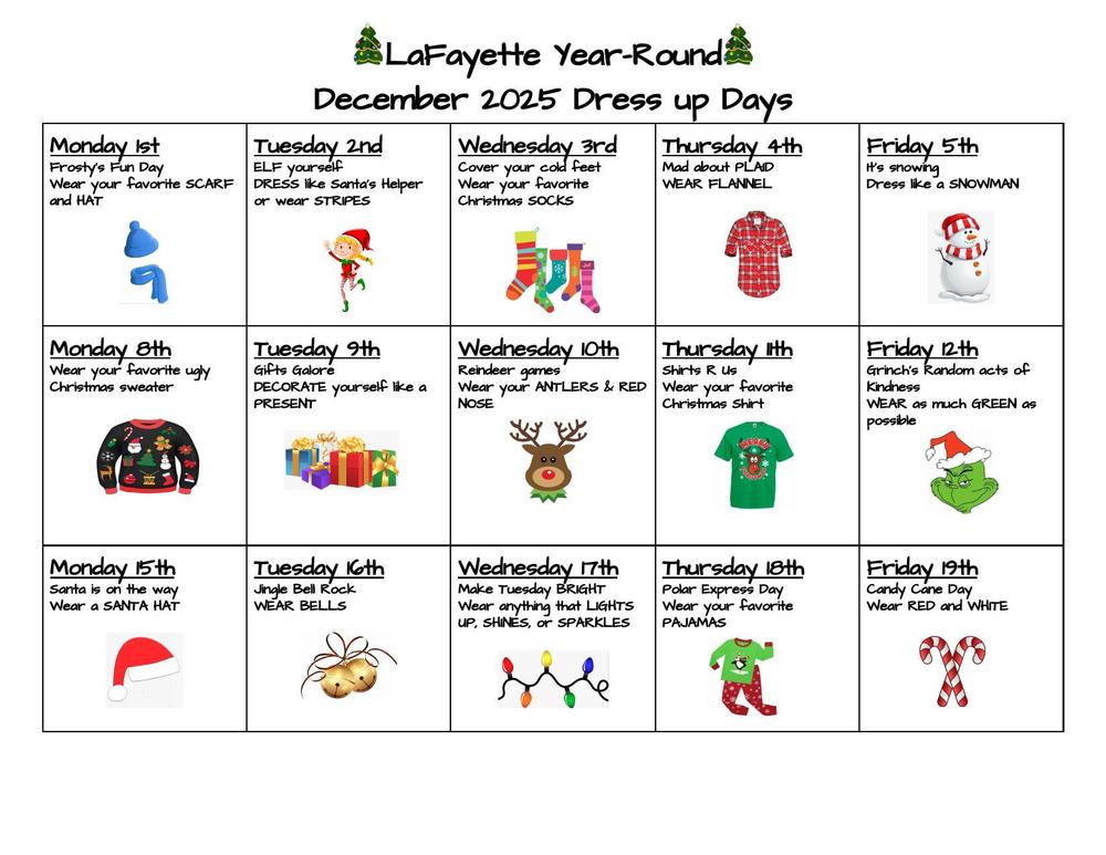 Christmas Dress Up Calendar