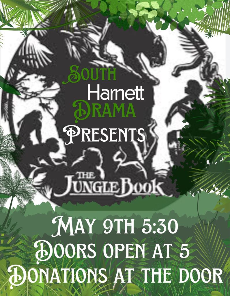 Jungle Book Performance Flier May 9th starts at 5:30