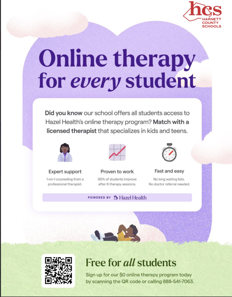 Online Therapy available for ALL students