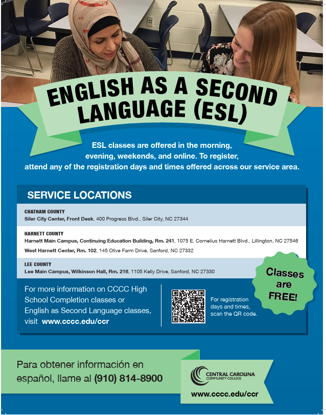 ESL Classes from CCCC