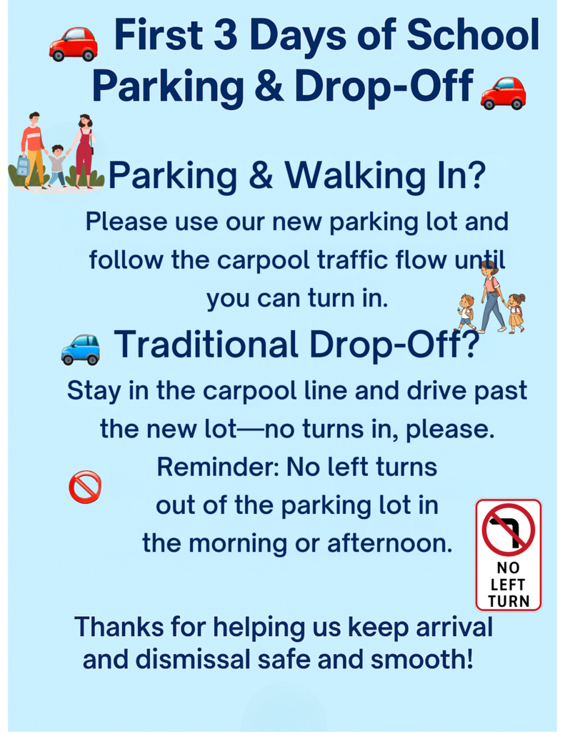 First 3 Days of School Parking & Drop-off