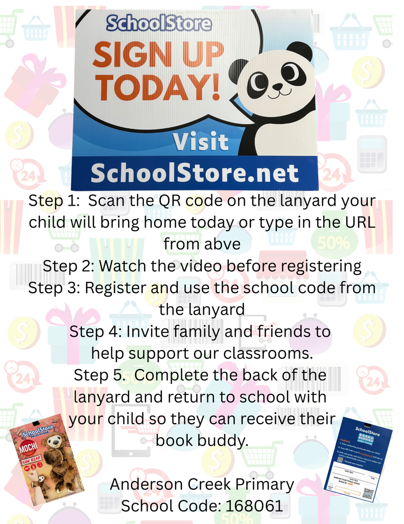 1Support our school through SchoolStore.net.  Students will be bring ing their lanyards home this week. 