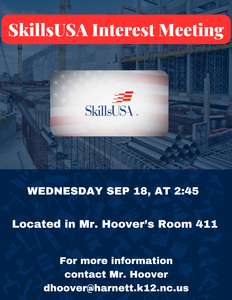 SkillsUSA Interest Meeting, NEXT Wednesday, Sept. 18 at 2:45PM in Room 411