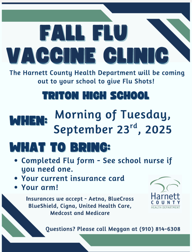 Fall Flu Vaccine Clinic @THS Tuesday, September 23rd, 2025