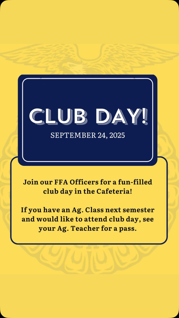 Club Day is Wednesday of this week!