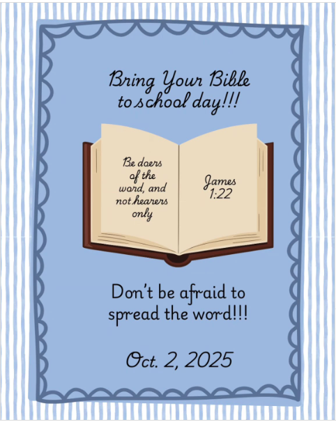 THS Fellowship of Christian Students "Bring Your Bible to School Day!"