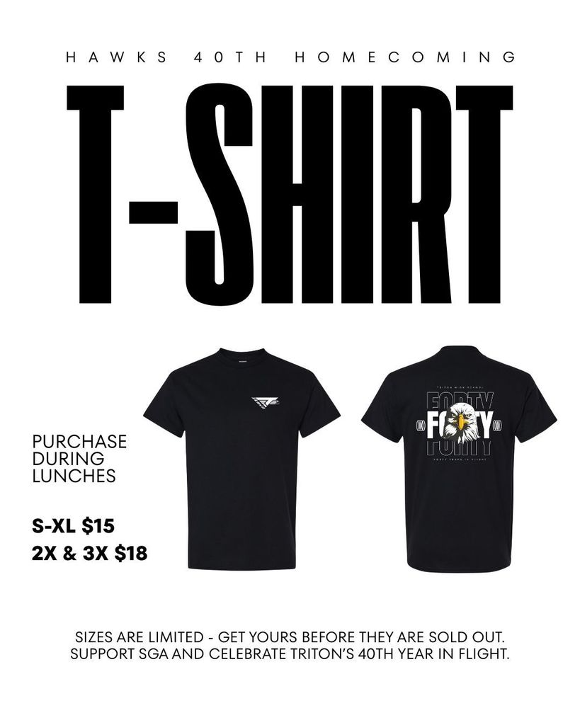 40th Anniversary Triton Homecoming Tees - Get them while they last!