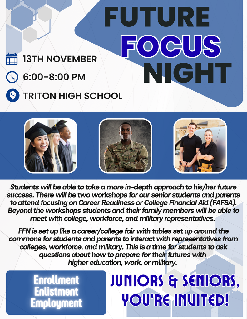 Juniors and Seniors, you're invited to Future Focus Night at THS.