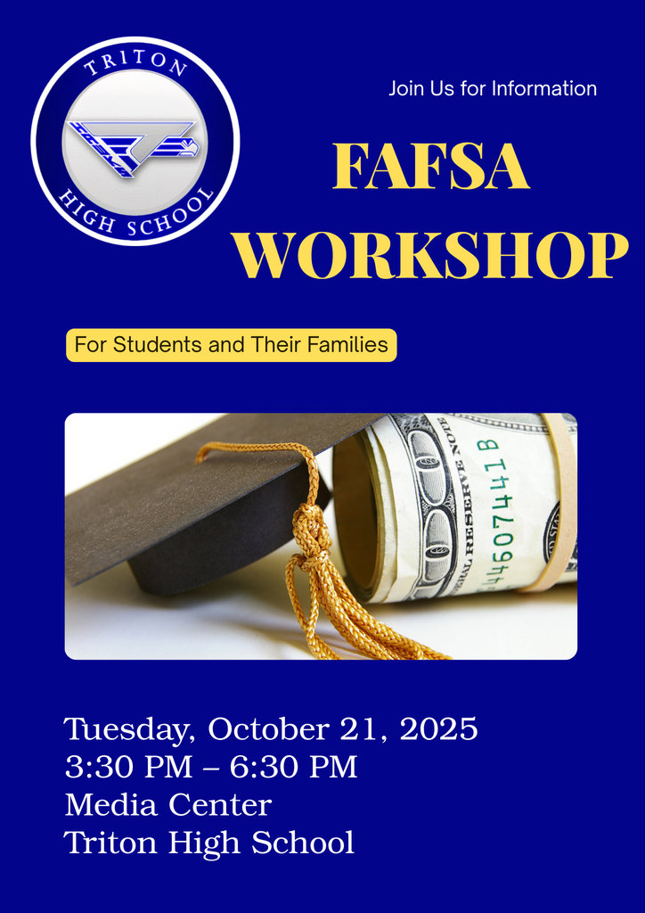 FAFSA Workshop 10/21 THS Media Center 3:30-6:30pm